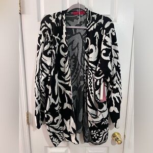 Scarlett Black and White Floral Cardigan